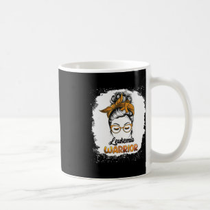 Taza De Café Guerrero de leucemia blanqueado joven sobrevivient