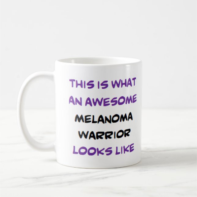 Taza De Café guerrero de melanoma, increíble (Izquierda)
