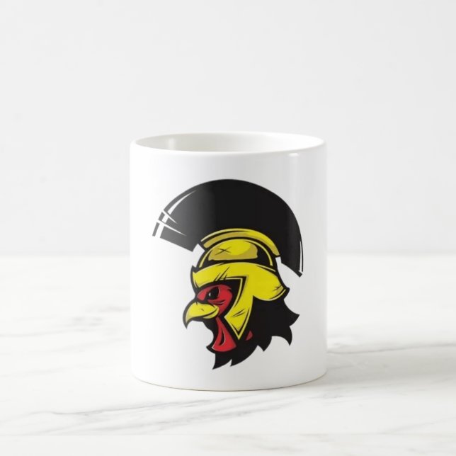 Taza De Café Guerrero de pollo troyano (Centro)