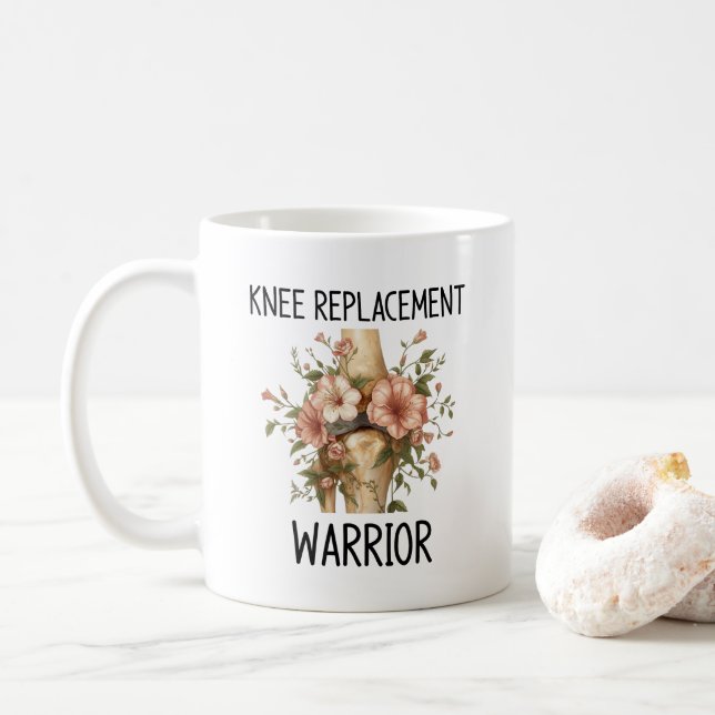 Taza De Café Guerrero de reemplazo de rodilla (Con donut)