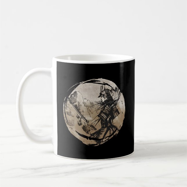 Taza De Café Guerrero de Samurai código Bushido espadas japones (Izquierda)