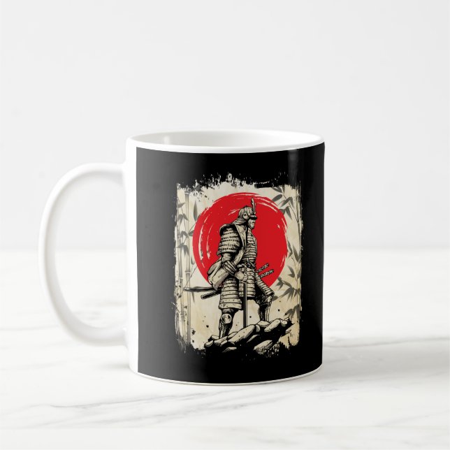 Taza De Café Guerrero de Samurai Héroe japonés espada Japón (Izquierda)