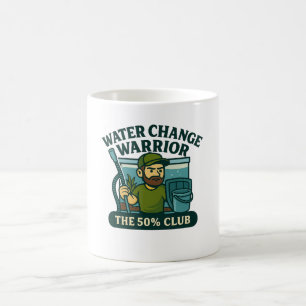 Taza De Café Guerrero del cambio de agua - El Acuario Funny del