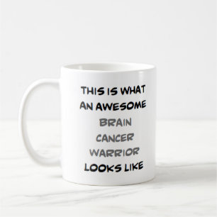Taza De Café guerrero del cáncer cerebral, impresionante