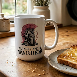 Taza De Café Guerrero del cáncer de mama Caballero Rosa