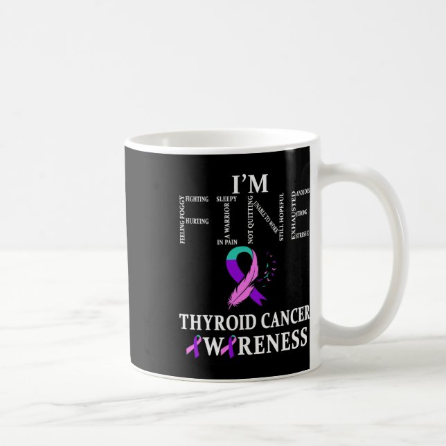 Taza De Café Guerrero del cáncer estoy bien (Derecha)