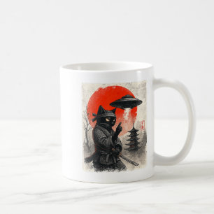 Taza De Café Guerrero del gato Samurai Ninja obsequios de anime