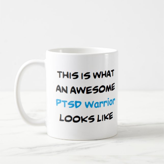 Taza De Café guerrero del ptsd, impresionante (Izquierda)