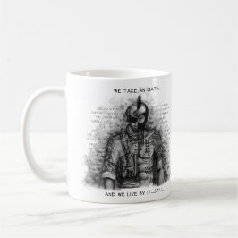 Taza De Café Guerrero del soldado - color de fondo del