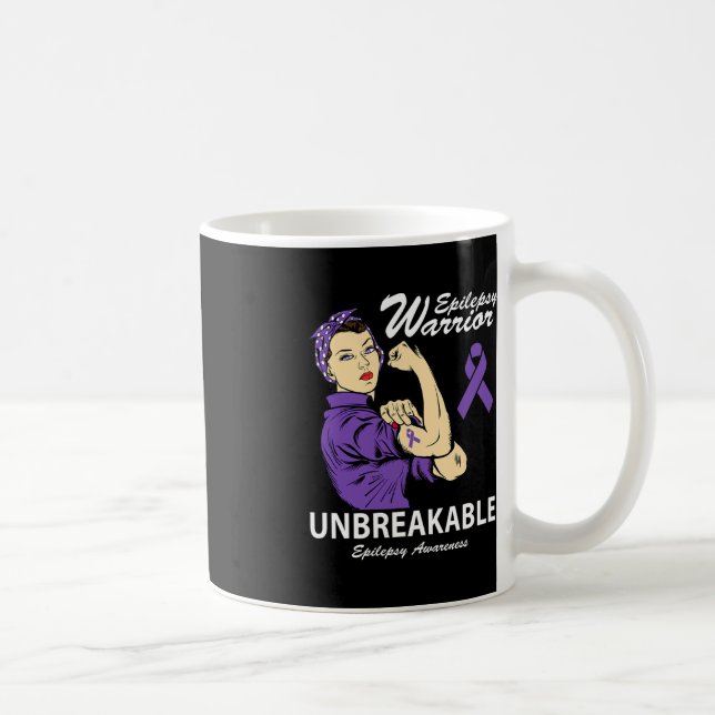 Taza De Café Guerrero Epilepsia Inquebrantable Epilepsia Concie (Derecha)
