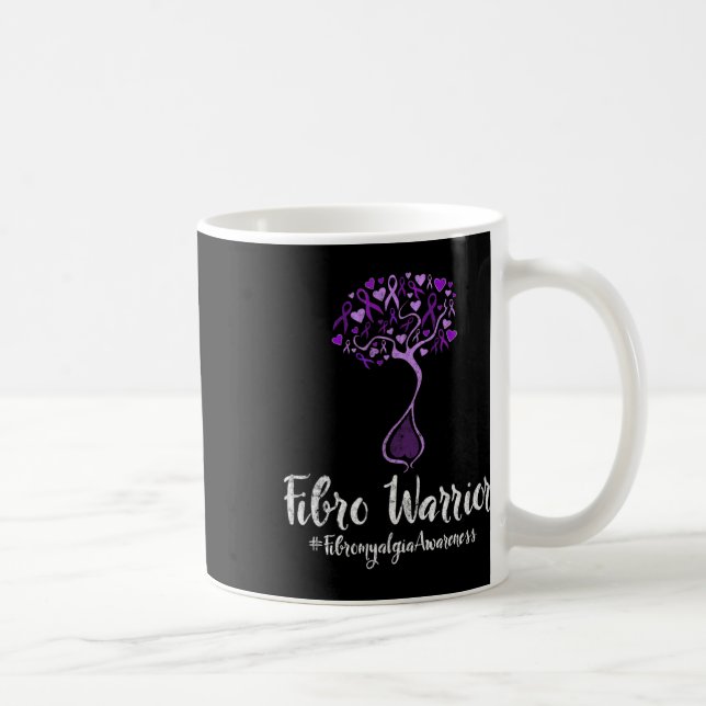 Taza De Café Guerrero - Fibromialgia Apoyo Y Conciencia (Derecha)