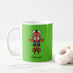Taza De Café Guerrero japonés Gran Tengu: Yokai de dibujos anim