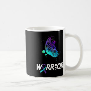 Taza De Café Guerrero Mariposa Semicolón Prevención del Suicidi