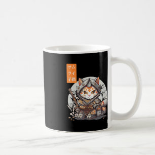 Taza De Café Guerrero Samurai Japonés Kawaii Gato Anime Lover