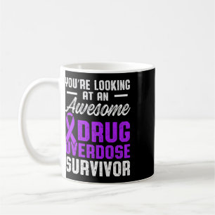 Taza De Café Guerrero Sobreviviente Conciencia de Sobredosis de