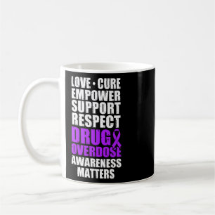 Taza De Café Guerrero Sobreviviente de Conciencia de Sobredosis