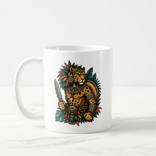 Taza De Café Guerrero tribal jaguar azteca