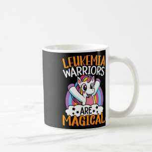 Taza De Café Guerreros de leucemia son leucemia magra unicornio