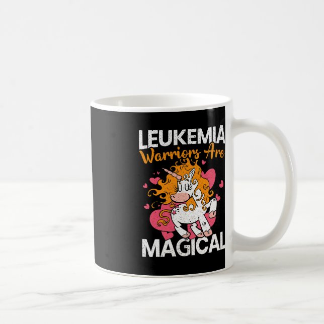 Taza De Café Guerreros de leucemia son leucemia magra unicornio (Derecha)