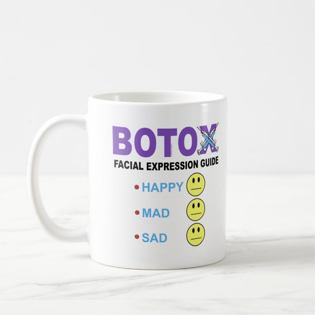 Taza De Café Guía de expresión facial BOTOX (Izquierda)