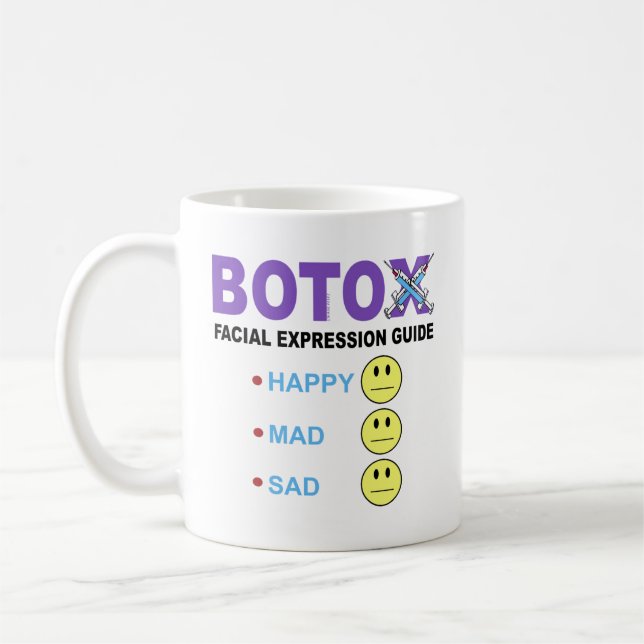 Taza De Café Guía de expresión facial BOTOX (Izquierda)