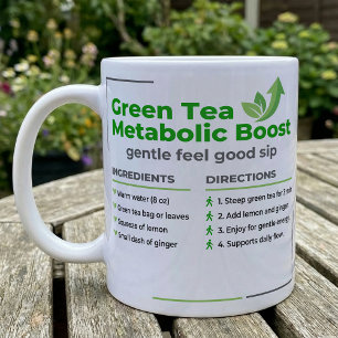 Taza De Café Guía de Infusión de Té Verde Limón Jengibre