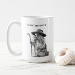 Taza De Café Guía de la montaña - diseño de marmota caprichosa
