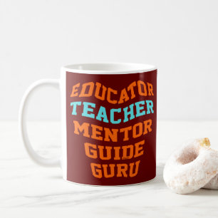 TAZA DE CAFÉ GUÍA DE MENTOR DE PROFESORES DE EDUCACIÓN GURU