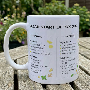 Taza De Café Guía diaria de bebidas para resetear Lemon Mint Ma