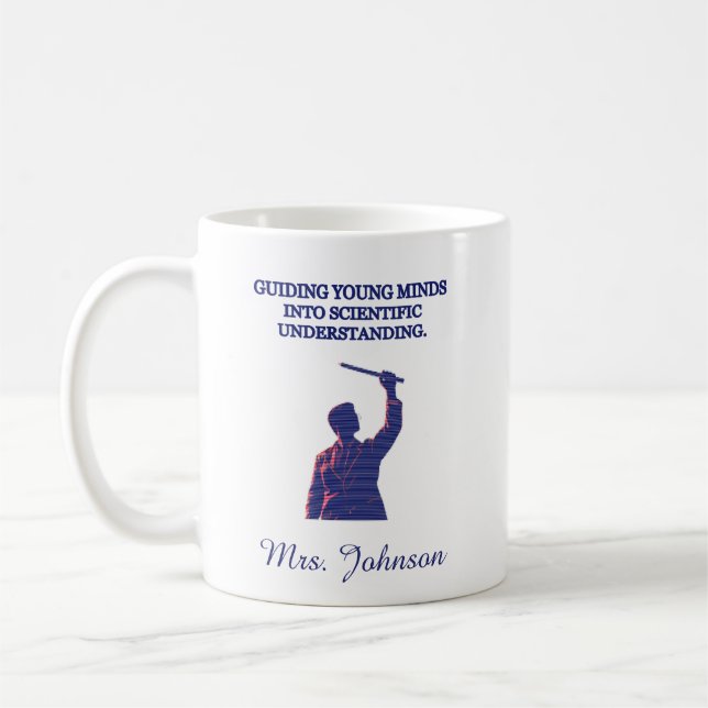 Taza De Café Guiando Mentes Jóvenes Comprensión Científica (Izquierda)