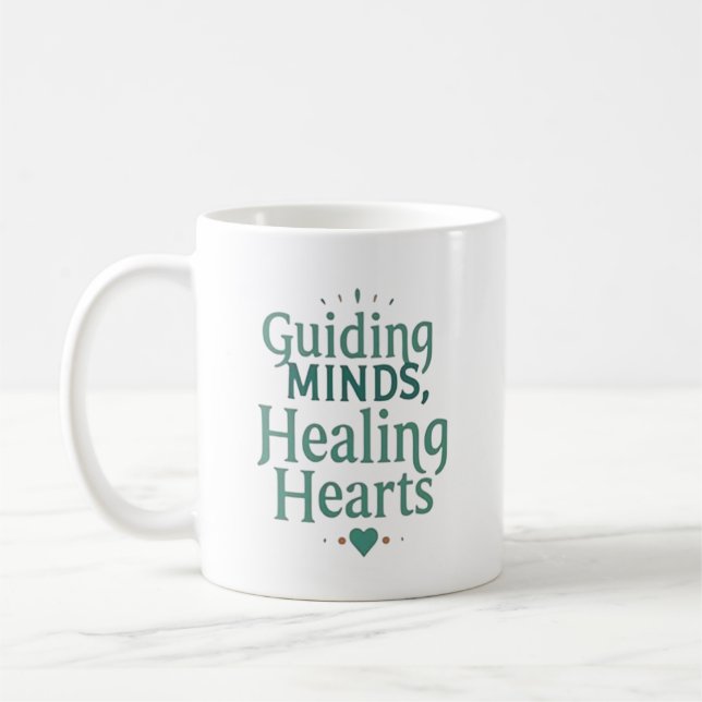 Taza De Café Guiding Minds, Healing Hearts – School Counselor (Izquierda)