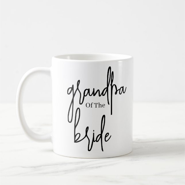 Taza De Café Guión Abuelo negro del café de la novia boda (Izquierda)