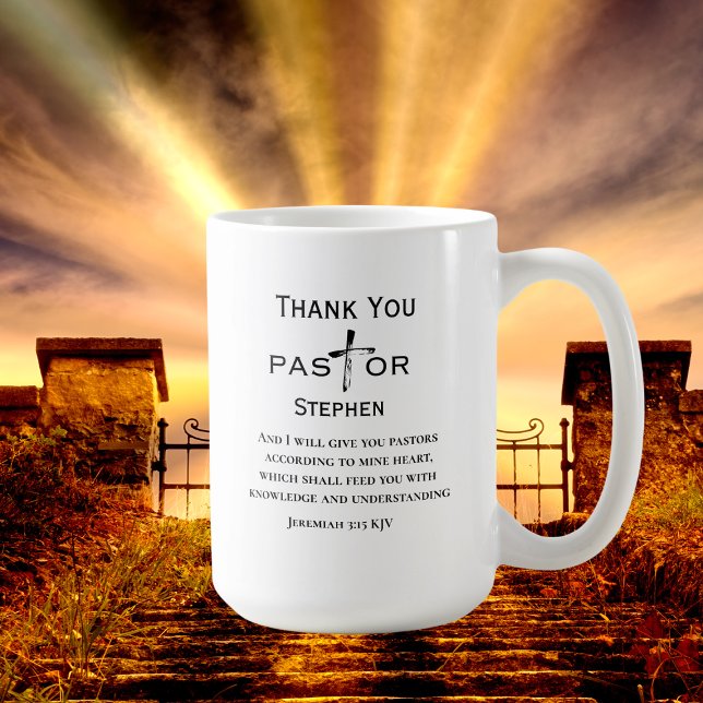 Taza De Café Guión cruzado de apreciación del pastor personaliz (Subido por el creador)