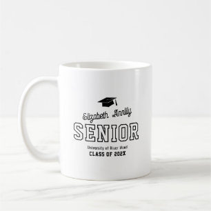 Taza De Café Guion de Año Personalizado de Postgrado de la Facu