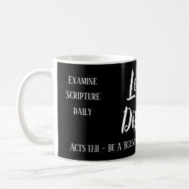 Taza De Café Guión de búsqueda bereana negro