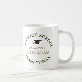 Taza De Café Guión de celebración de graduación de secundaria s