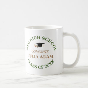 Taza De Café Guión de celebración de graduación de secundaria s