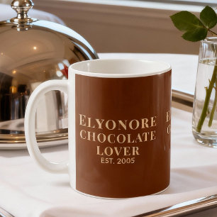 Taza De Café Guión de crema para amantes del chocolate Nombre p