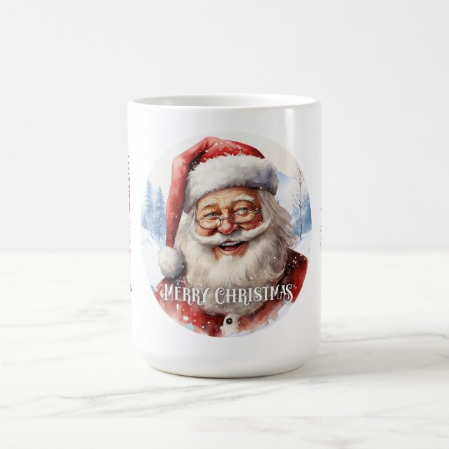Taza De Café Guión de Ilustracion clásico de Santa Claus (Centro)