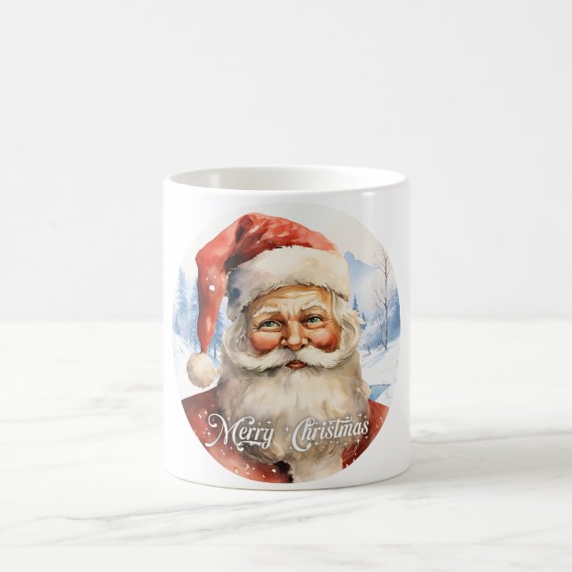 Taza De Café Guión de Ilustracion clásico de Santa Claus (Centro)