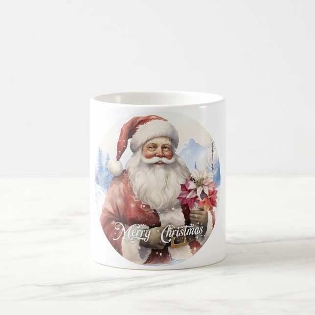 Taza De Café Guión de Ilustracion clásico de Santa Claus (Centro)
