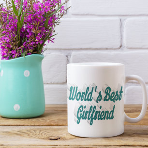 Taza De Café Guión de mitad verde de Girlfriend