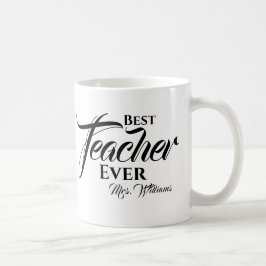 Taza De Café Guión de nombre de tipografía de moda para el mejo