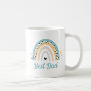 Taza De Café Guión de nombre personalizado del arcoiris azul de