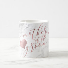 Taza De Café Guión de oro Rosa de PixDezines Madre de Groom/Fau