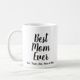 Taza De Café Guión de personalizado negro Best Mom Ever persona