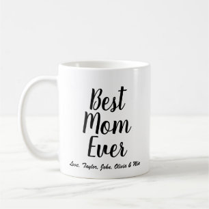 Taza De Café Guión de personalizado negro Best Mom Ever persona