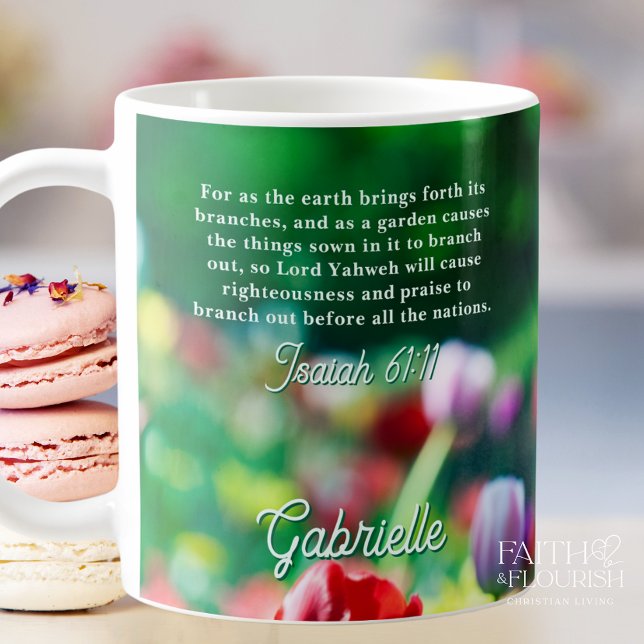 Taza De Café Guión del Jardín Tulipán Personalizado (Subido por el creador)