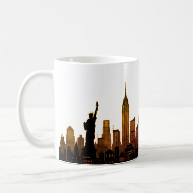 Taza De Café Guión elegante de Silhouette Brown de la línea aér (Izquierda)