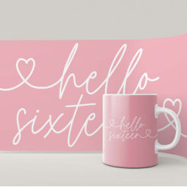 Taza De Café Guión elegante y sencillo de 16 años moderno